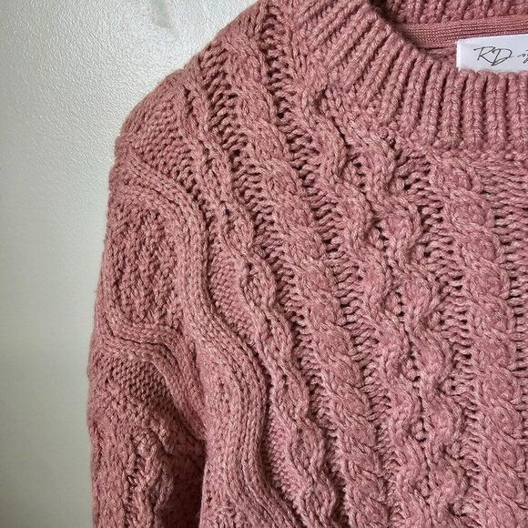 NWT RD STYLE PINK CHUNKY PULLOVER SWEATER COZY SIZE M - Picture 3 of 16